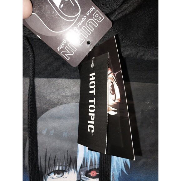 Anime Tokyo Ghoul Kaneki Ken Mask Hoodie Pullover Hooded Hot Topic Size Large - Picture 6 of 13